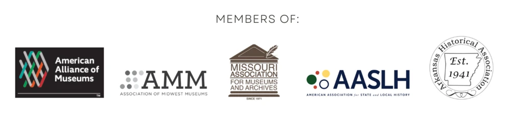 The Ralph Foster Museum is members of: The American Association of Museums, Missouri Museums Association and Archives, American Association for State and Local History, Association of Midwest Museums, and Arkansas Historical Association. 